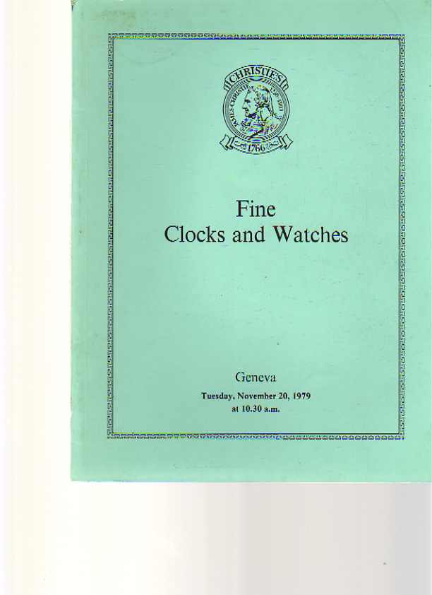 Christies November 1979 Fine Watches and Clocks