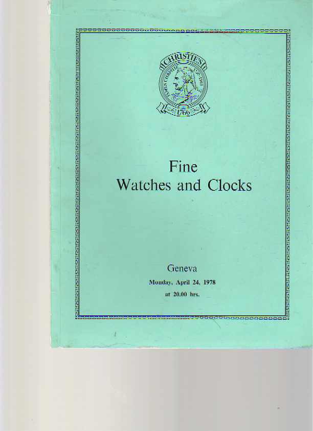 Christies April 1978 Fine Watches and Clocks
