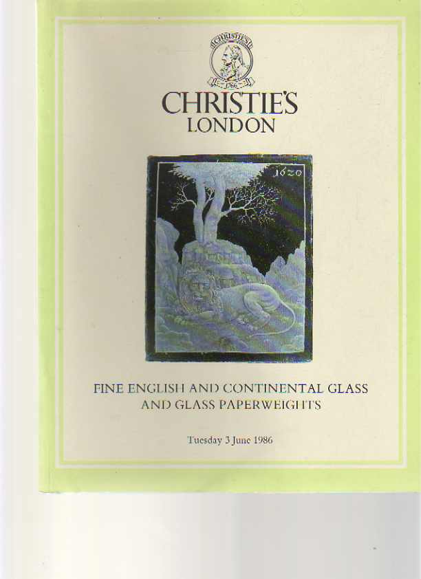 Christies 1986 English and Continental Glass & Paperweights (Digital only)