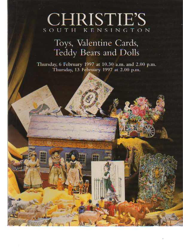 Christies 1997 Toys Valentine Cards Teddy Bears & Dolls - Click Image to Close