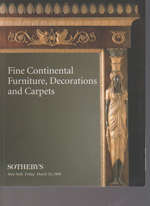 Sothebys March 1998 Fine Continental Furniture, Decorations
