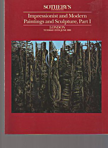 Sothebys June 1991 Impressionist & Modern Paintings, Sculpture Pt I