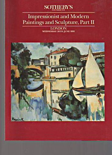 Sothebys 1991 Impressionist & Modern Paintings, Sculpture Pt II