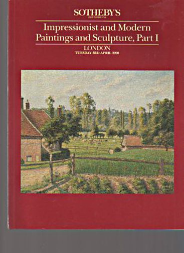 Sothebys April 1990 Impressionist & Modern Paintings Sculpture Part I