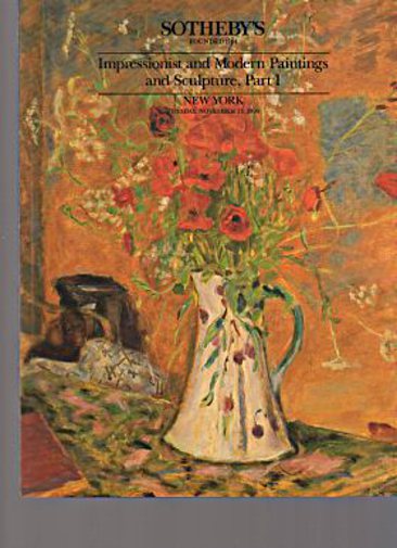 Sothebys November 1990 Impressionist & Modern Paintings Sculpture Part I