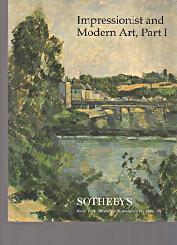 Sothebys November 1998 Impressionist & Modern Art , Part I