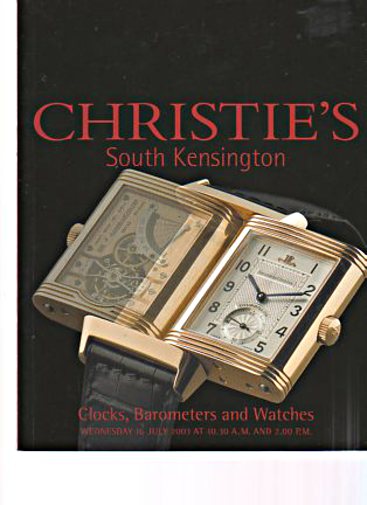 Christies July 2003 Clocks, Barometers and Watches