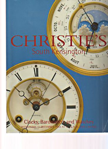 Christies 2003 Clocks, Barometers and Watches
