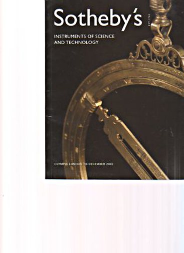 Sothebys December 2003 Instruments of Scientific & Technology