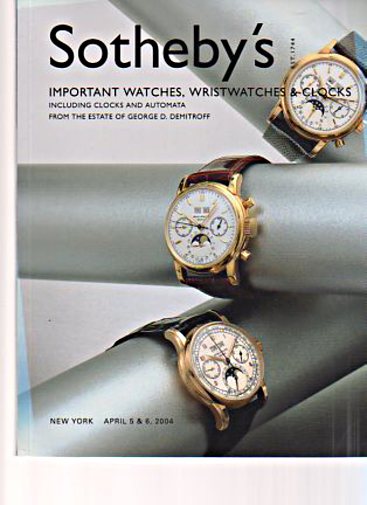 Sothebys 2004 Important Watches, Wristwatches, Clocks, Automata