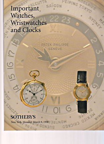Sothebys 1998 Important Watches, Wristwatches & Clocks