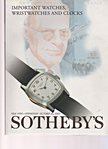 Sothebys 2000 Important Watches, Wristwatches, & Clocks - Click Image to Close