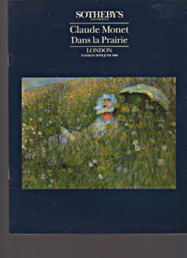 Sothebys 1988 Claude Monet Dans la Prairie