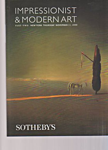 Sothebys Nov 1999 Impressionist & Modern Art, Part II (Digital only)
