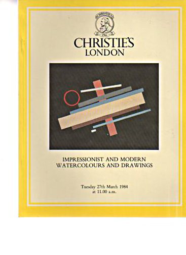 Christies March 1984 Impressionist & Modern Watercolours, Drawings