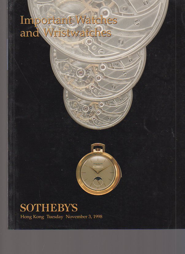 Sothebys 1998 Important Watches and Wristwatches - Click Image to Close