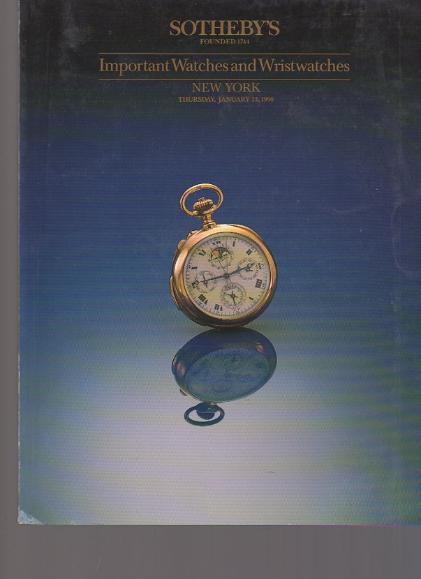 Sothebys January 1990 Important Watches and Wristwatches (Digital only)