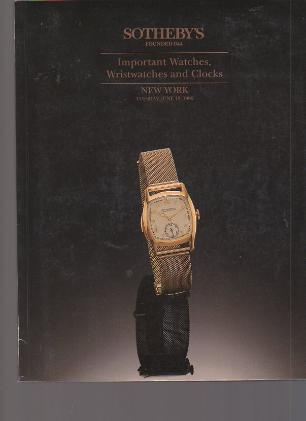 Sothebys 13th June 1995 Important Watches, Wristwatches & Clocks (Digital only)