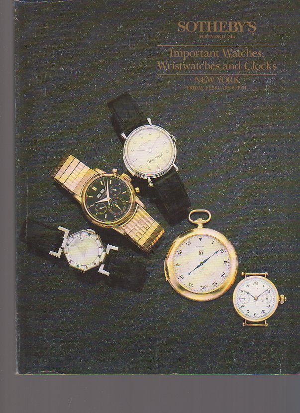 Sothebys 1991 Important Watches, Wristwatches & Clocks