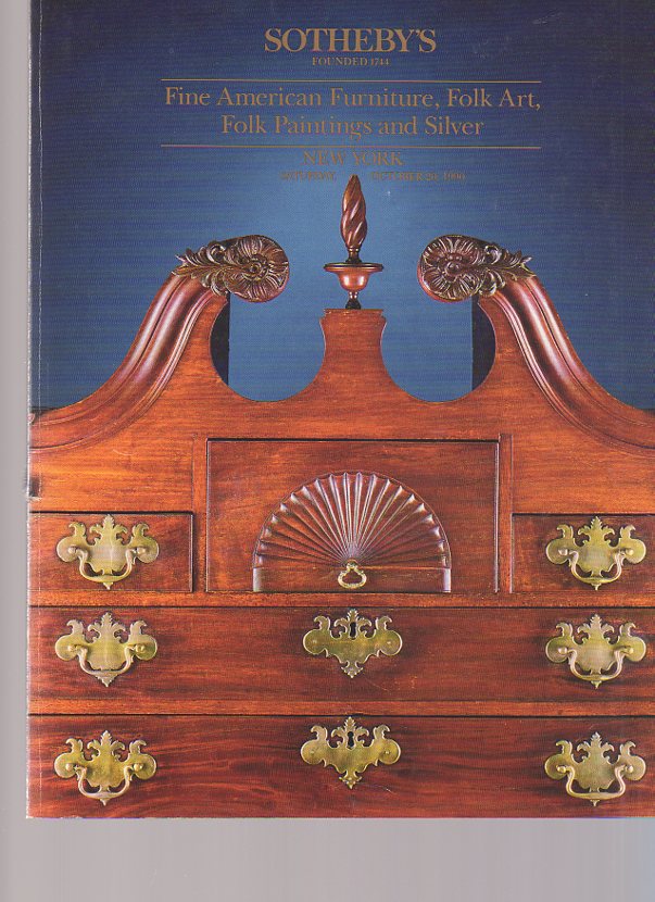 Sothebys October 1990 Fine American Furniture, Folk Art - Click Image to Close