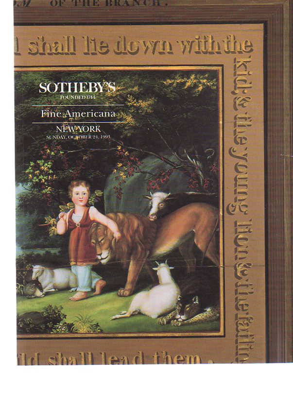 Sothebys 1993 Fine Americana