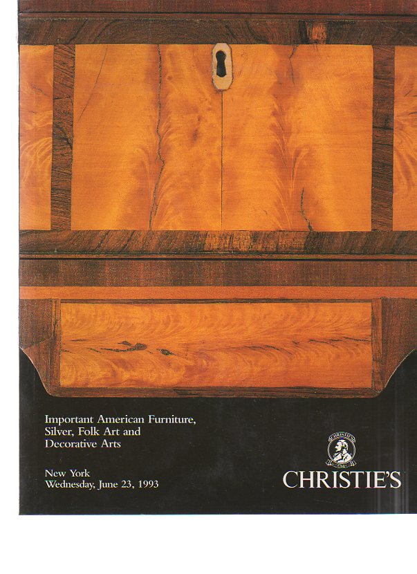 Christies 1993 Important American Furniture, Folk Art etc - Click Image to Close