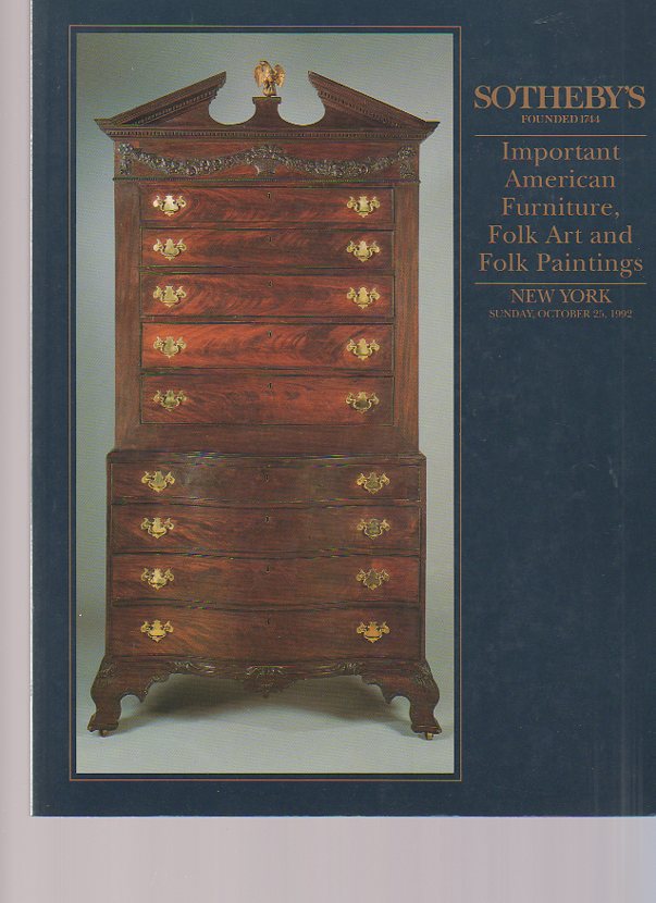 Sothebys 1992 Important American Furniture, Folk Art