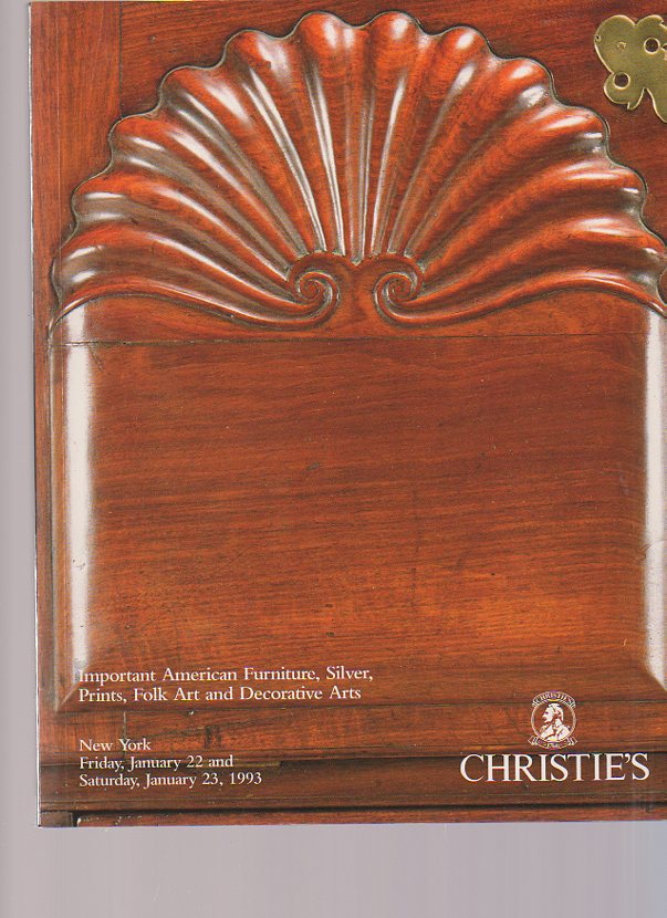 Christies 1993 Important American Furniture, Silver, Folk Art