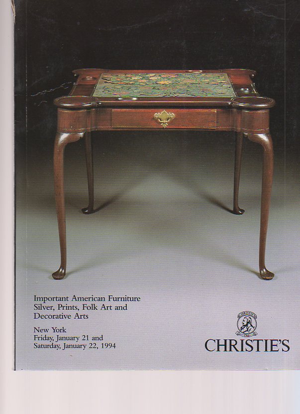 Christies 1994 Important American Furniture, Silver etc - Click Image to Close