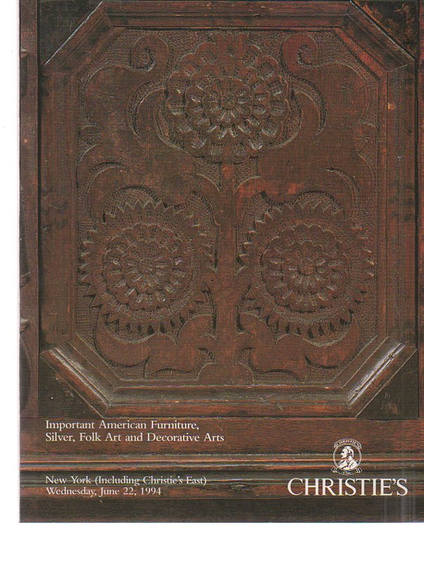 Christies 1994 Imortant American Furniture, Silver