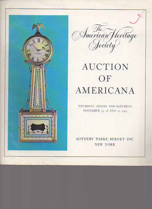 Sothebys 1973 Auction of Americana