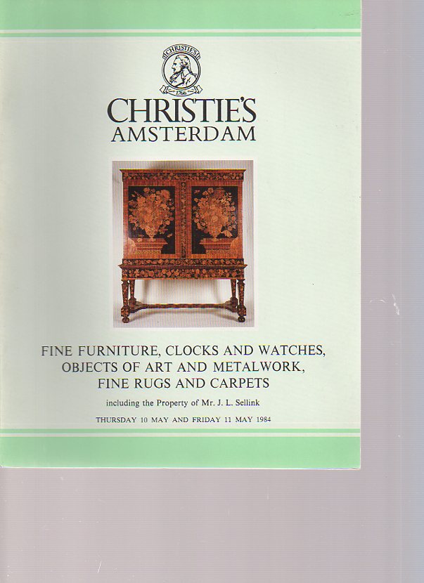 Christies 1984 Fine Furniture, Metalwork, Clocks, Rugs