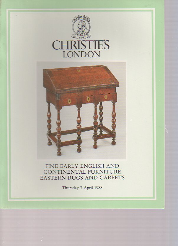 Christies 1988 Fine Early English Furniture & Continental Furniture