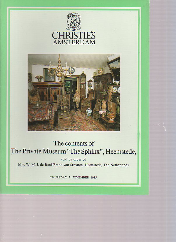 Christies 1985 Contents of the Sphinx, Heemstede