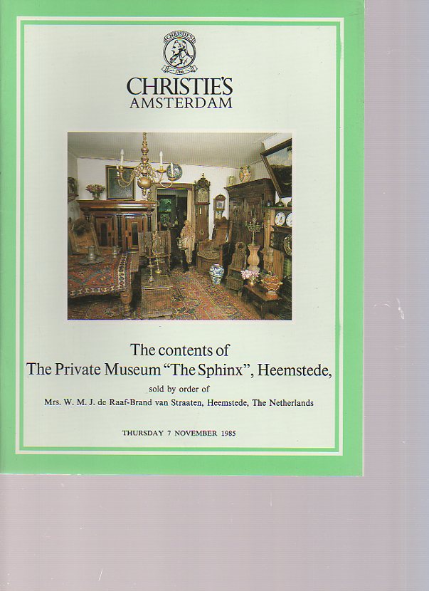 Christies 1985 Contents of the Sphinx, Heemstede - Click Image to Close