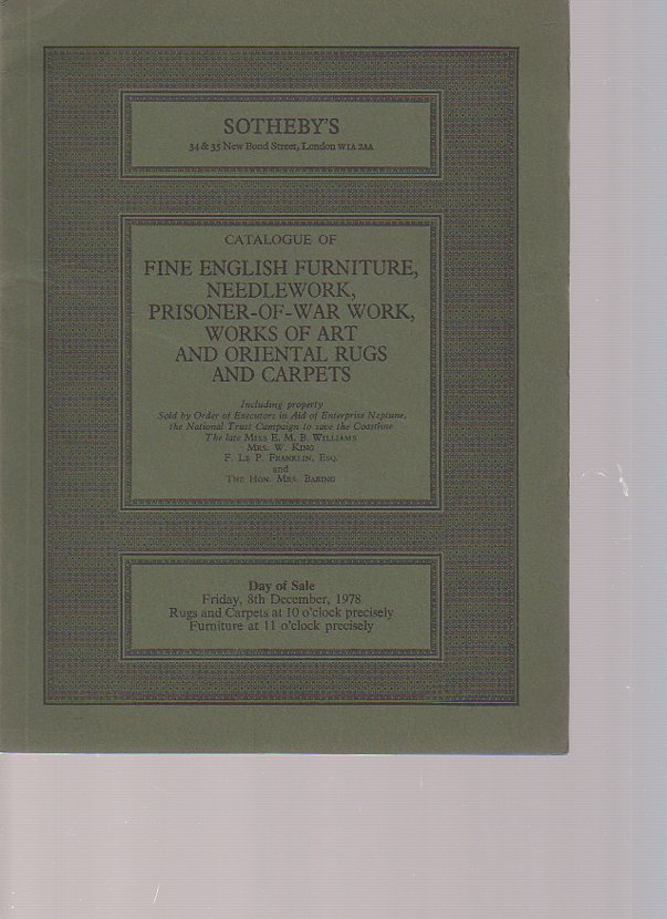 Sothebys 1978 Fine English Furniture, Needlework