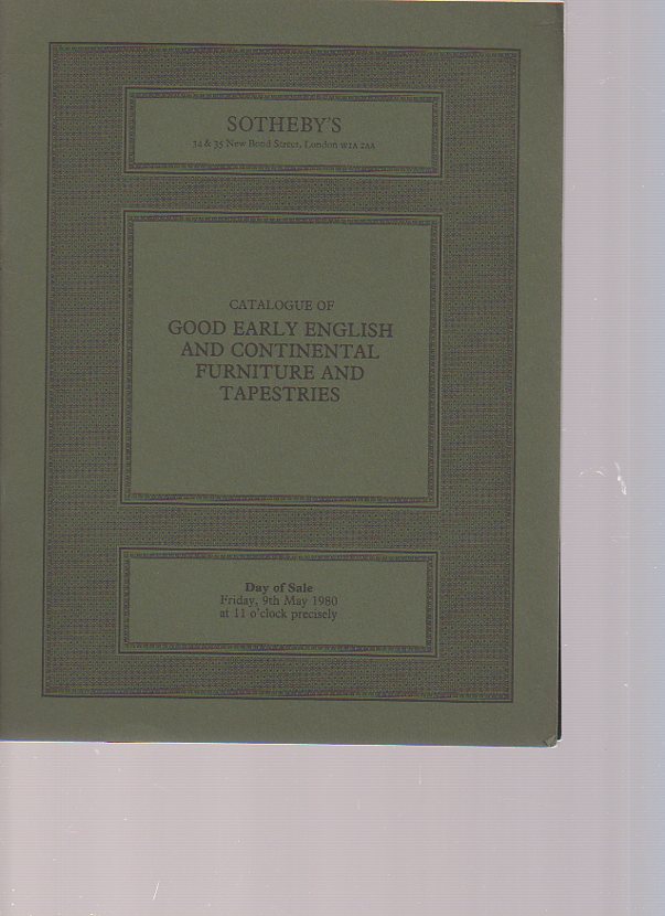 Sothebys 1980 Good Early English & Continental Furniture