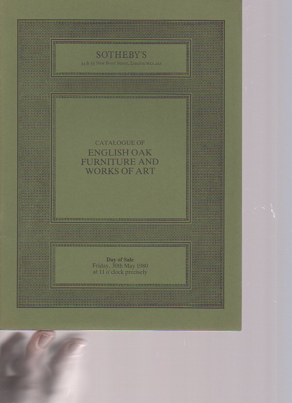 Sothebys May 1980 English Oak Furniture & Works of Art (Digital only)