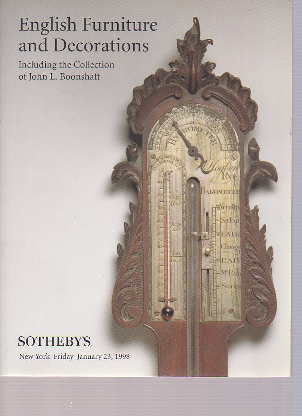 Sothebys 1998 English Furniture & Decorations