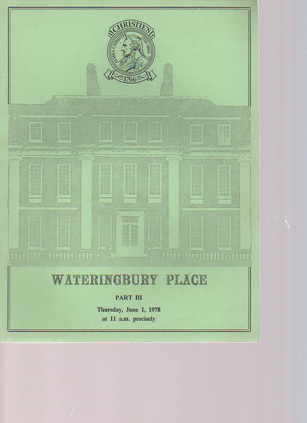 Christies 1978 Wateringbury Place, Kent Part III Christies 1978 Wateringbury Place, Kent Part III