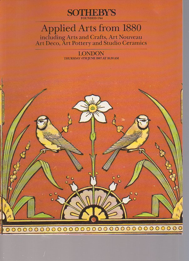 Sothebys 1987 Applied Arts from 1880, Deco, Pottery etc