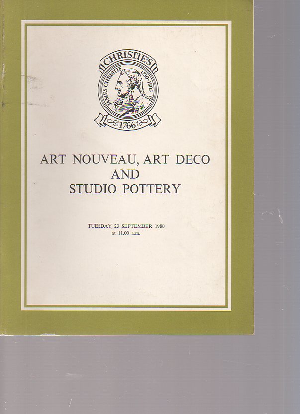 Christies September 1980 Art Nouveau, Art Deco and Studio Pottery