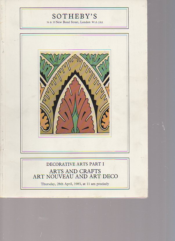 Sothebys 1983 Decorative Arts Part I, Arts & Crafts