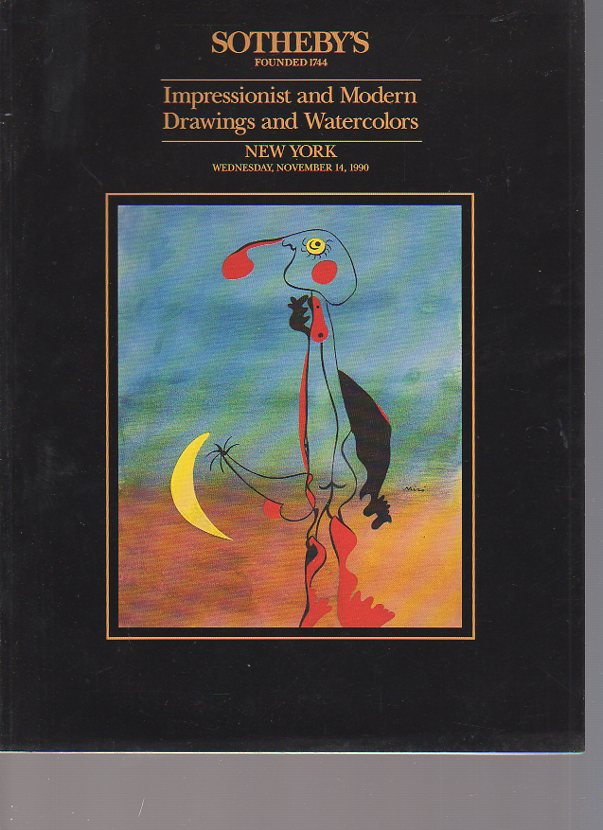 Sothebys 1990 Impressionist & Modern Drawings, Watercolours Sothebys 1990 Impressionist & Modern Drawings, Watercolours