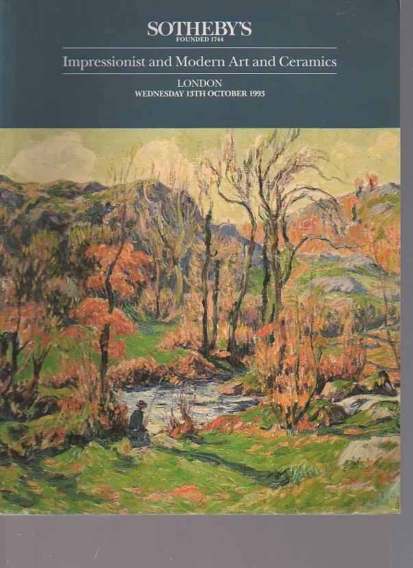 Sothebys 1993 Impressionist & Modern Art and Ceramics