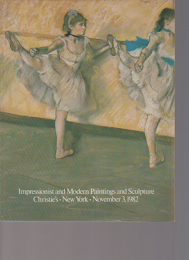 Christies November 1982 Impressionist & Modern Paintings & Sculpture