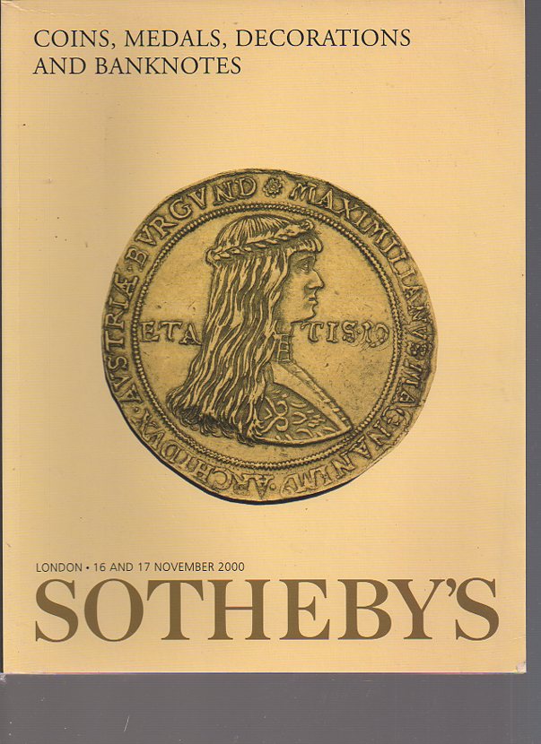 Sothebys 2000 Coins, Medals, Decorations & Banknotes
