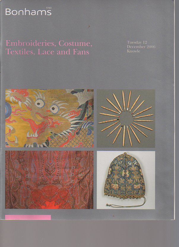 Bonhams 2006 Embroideries, Costume, Textiles, Lace, Fans - Click Image to Close