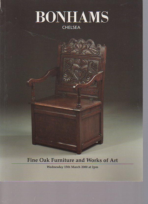 Bonhams 2000 Fine Oak Furniture & Works of Art - Click Image to Close