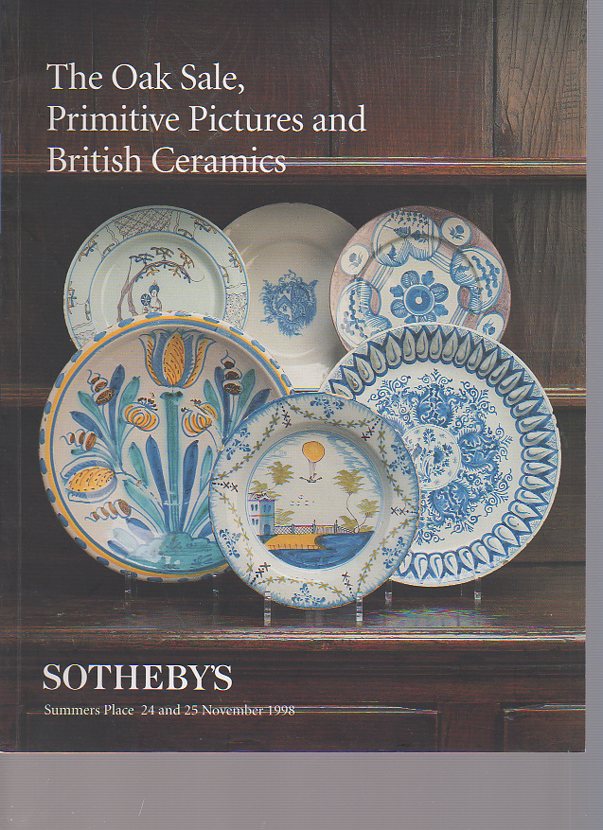 Sothebys 1998 Oak Sale, Primitive Pictures, British Ceramics